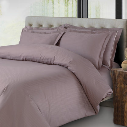 Como Jacquard Duvet Cover Set - Wine