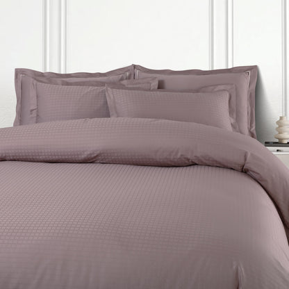 Como Jacquard Duvet Cover Set - Wine