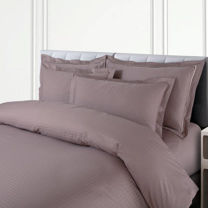 Como Jacquard Duvet Cover Set - Wine