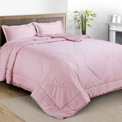 Eco-Luxe King Size Bamboo Comforter-Pink
