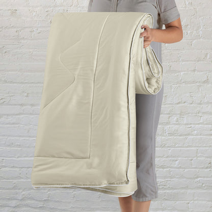 Luxe Single Bed Size Bamboo Comforter-Olive Beige