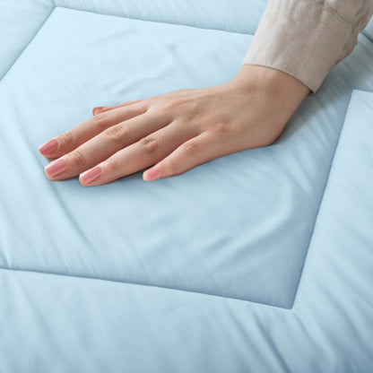 Luxe Single Bed Size Bamboo Comforter-Blue