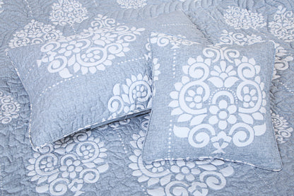 Quilted Bedcover - Blue