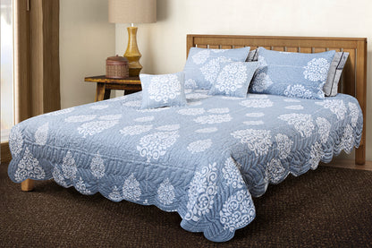 Quilted Bedcover - Blue