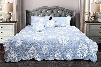 Quilted Bedcover - Blue