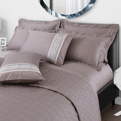 Kairo Quilted Bedcover - Taupe Brown