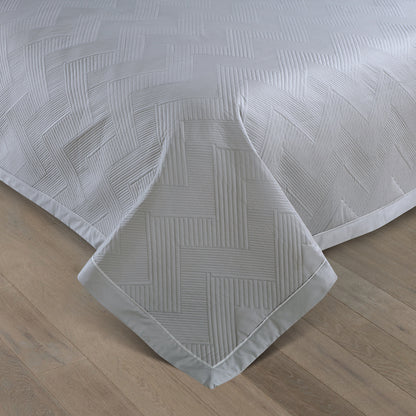 Kairo Quilted Bedcover - Pearl Grey