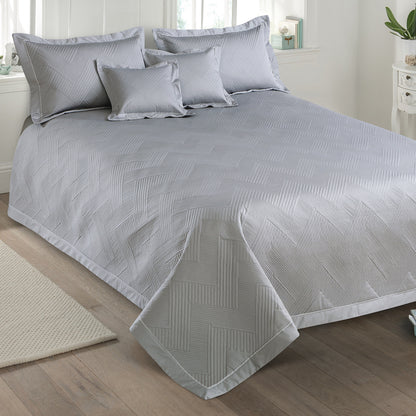 Kairo Quilted Bedcover - Pearl Grey