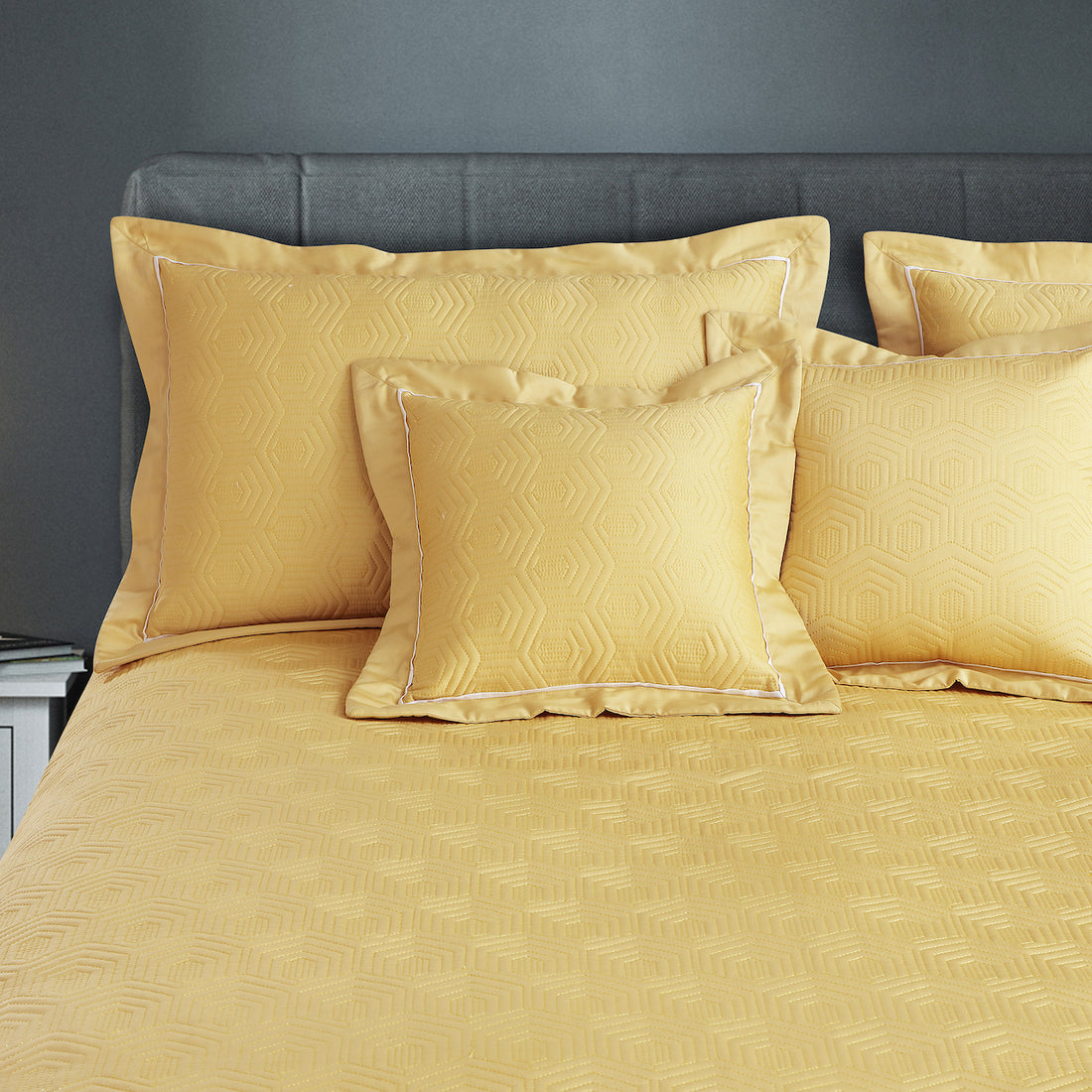 Kairo Quilted Bedcover - Yellow