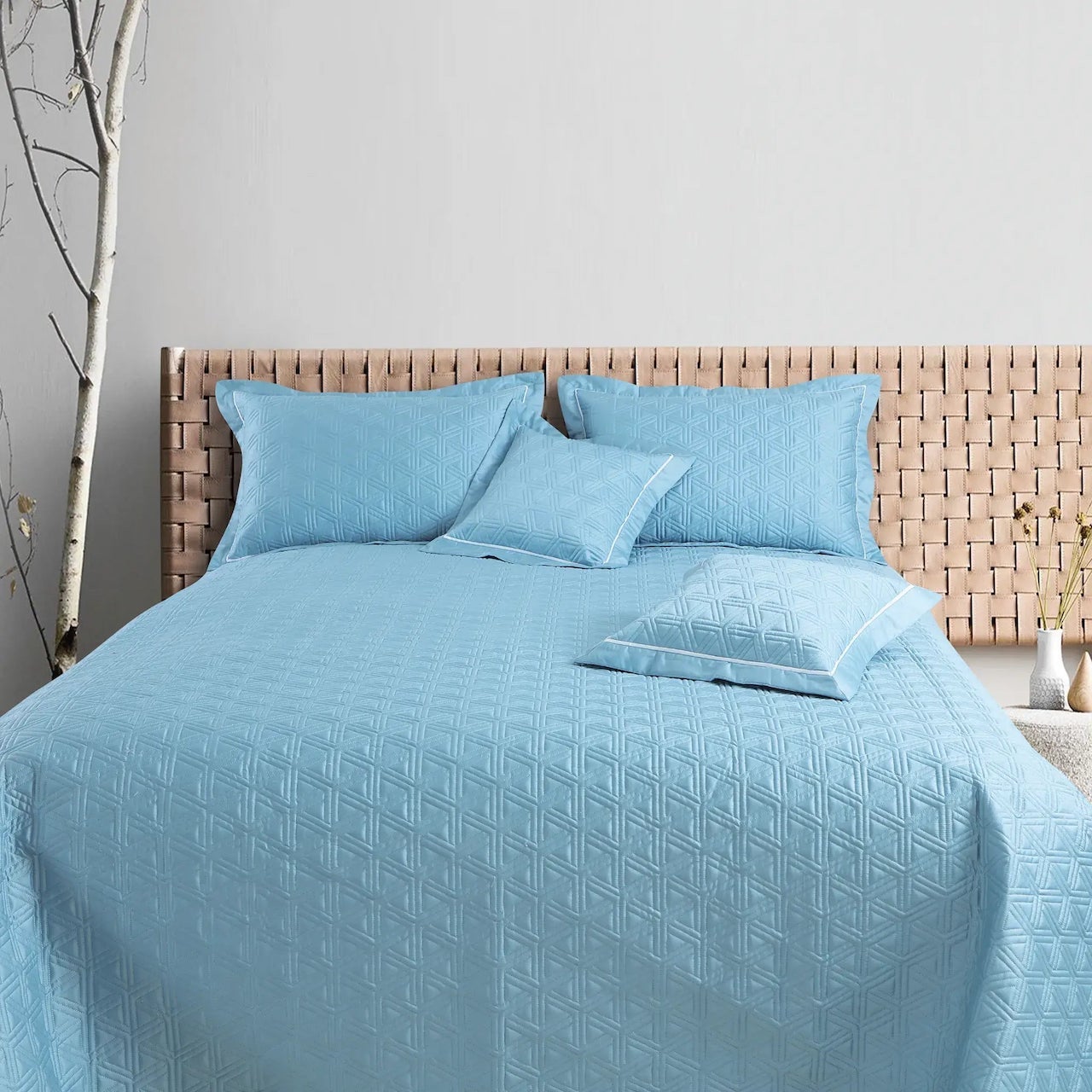 Kairo Quilted Bedcover - Blue