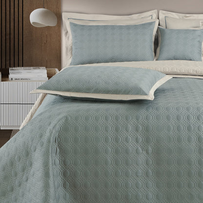 Luxe Bedspread Bedding Set - Olive Green &amp; Beige