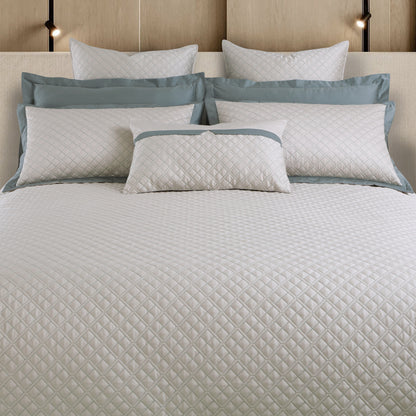 Reversible 9 Piece Bedspread Set-Olive Beige &amp; Olive Green