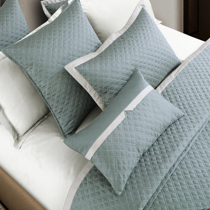 Reversible 9 Piece Bedspread Set-Olive Green &amp; Olive Beige