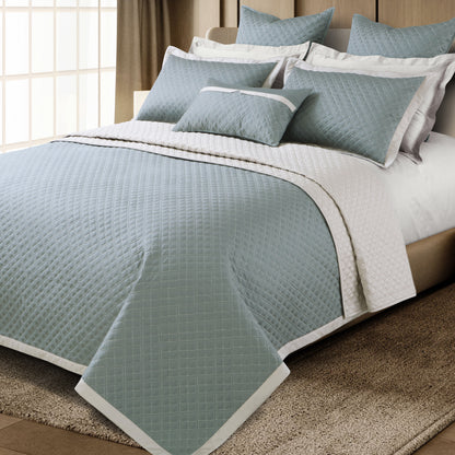 Reversible 9 Piece Bedspread Set-Olive Green &amp; Olive Beige