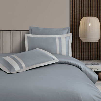 Jacquard King Size Bedsheet with 2 Pillow Covers-Grey