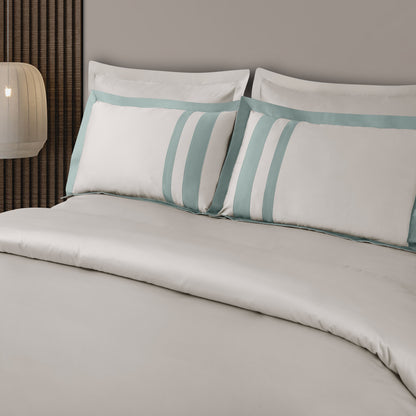 Jacquard King Size Bedsheet with 2 Pillow Covers-Olive Beige