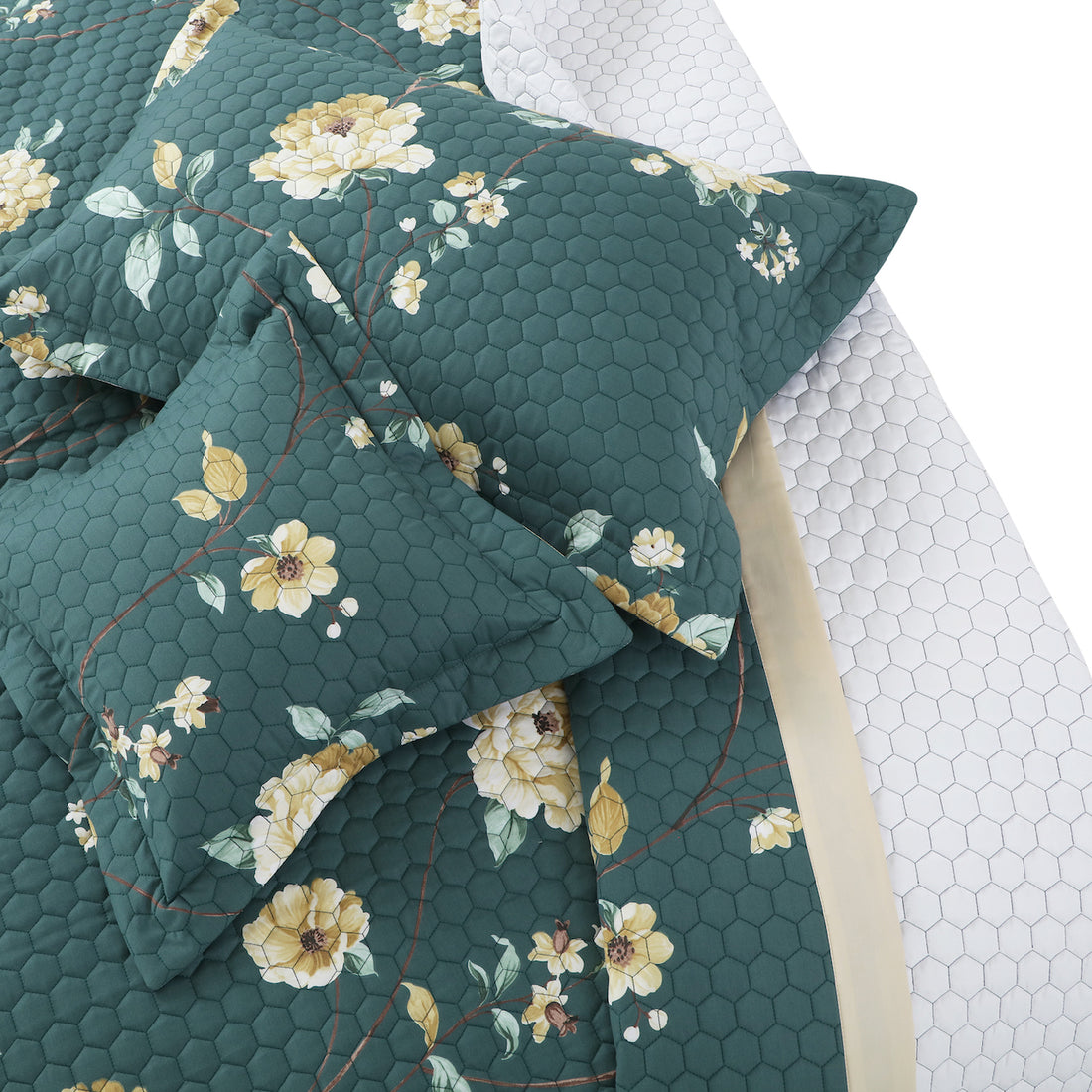 Royale Quilted Bedcovers - Green