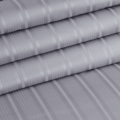 Jacquard Duvet Cover Set with King Size Bedsheet and 4 Pillow Covers-Silver Grey