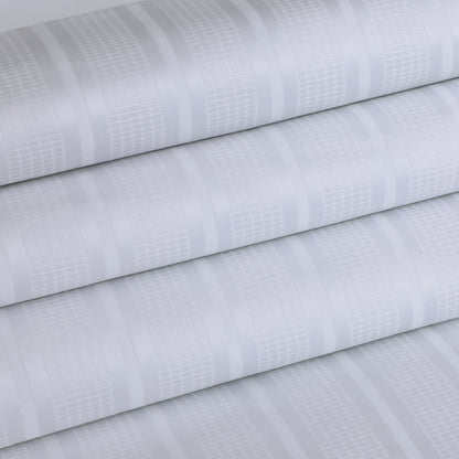 Jacquard Duvet Cover Set with King Size Bedsheet and 4 Pillow Covers-White
