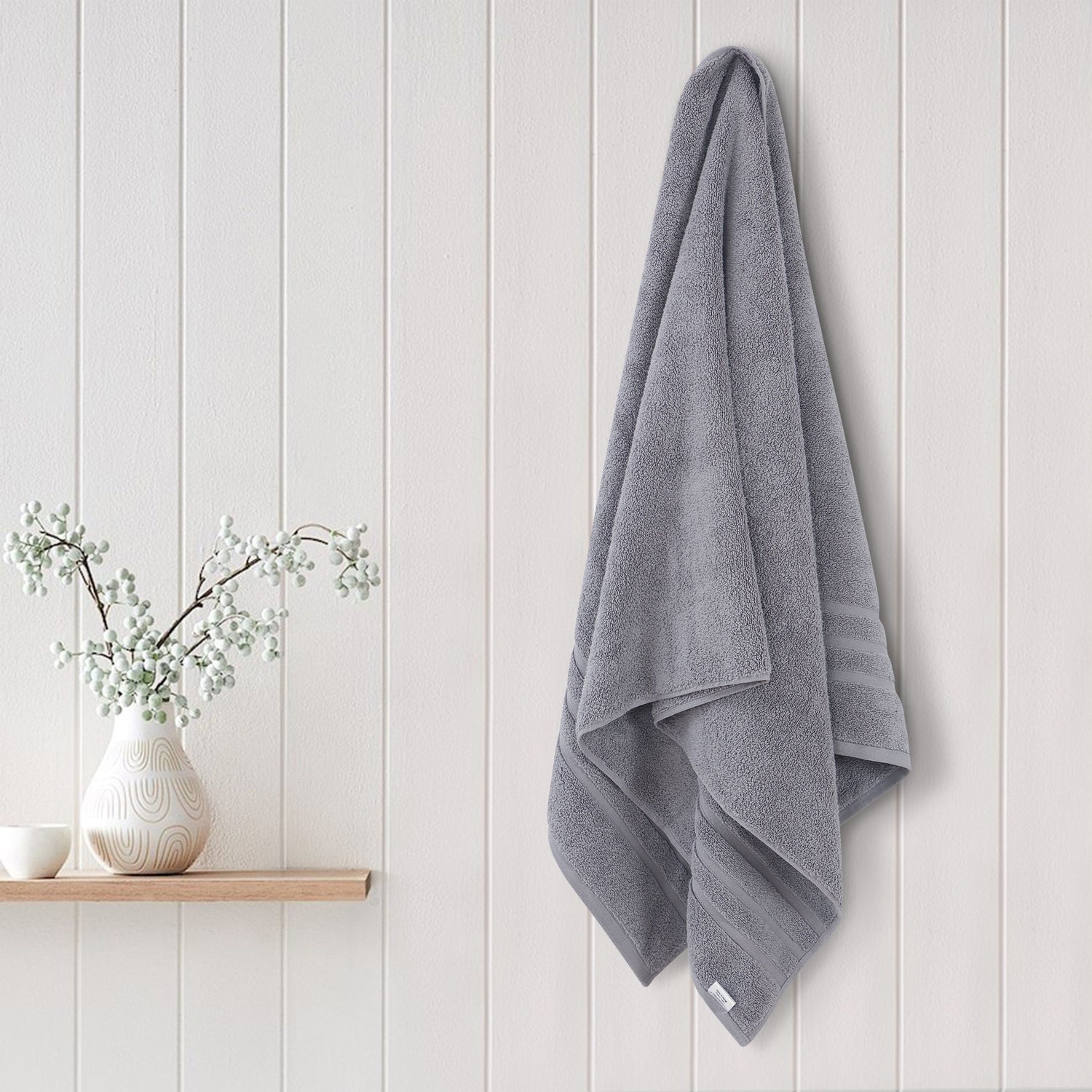 Zero Twist Hand Towels -Grey