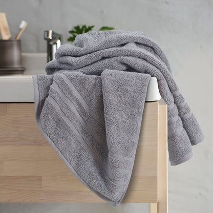 Zero Twist Hand Towels -Grey