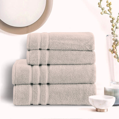 Zero Twist Bath Towel-Beige