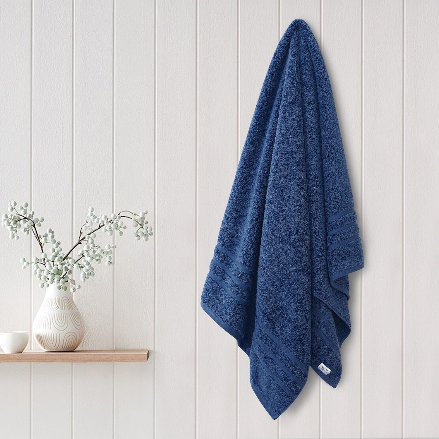 Zero Twist Bath Towel-Blue