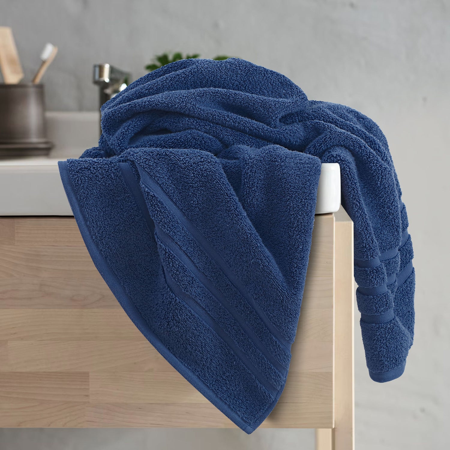 Zero Twist Hand Towels -Blue