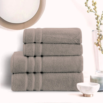 Zero Twist Hand Towels -Taupe Brown