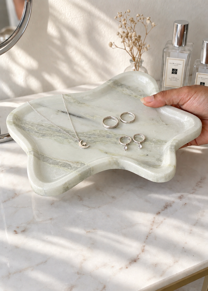 Marble Trinket Tray - Jade Mist