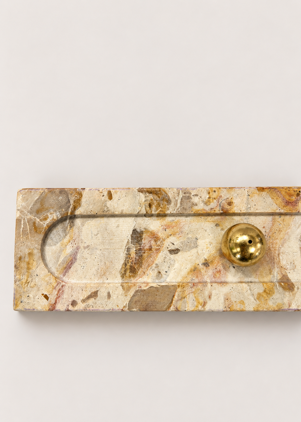 Galaxy Marble Incense Holder - Beige