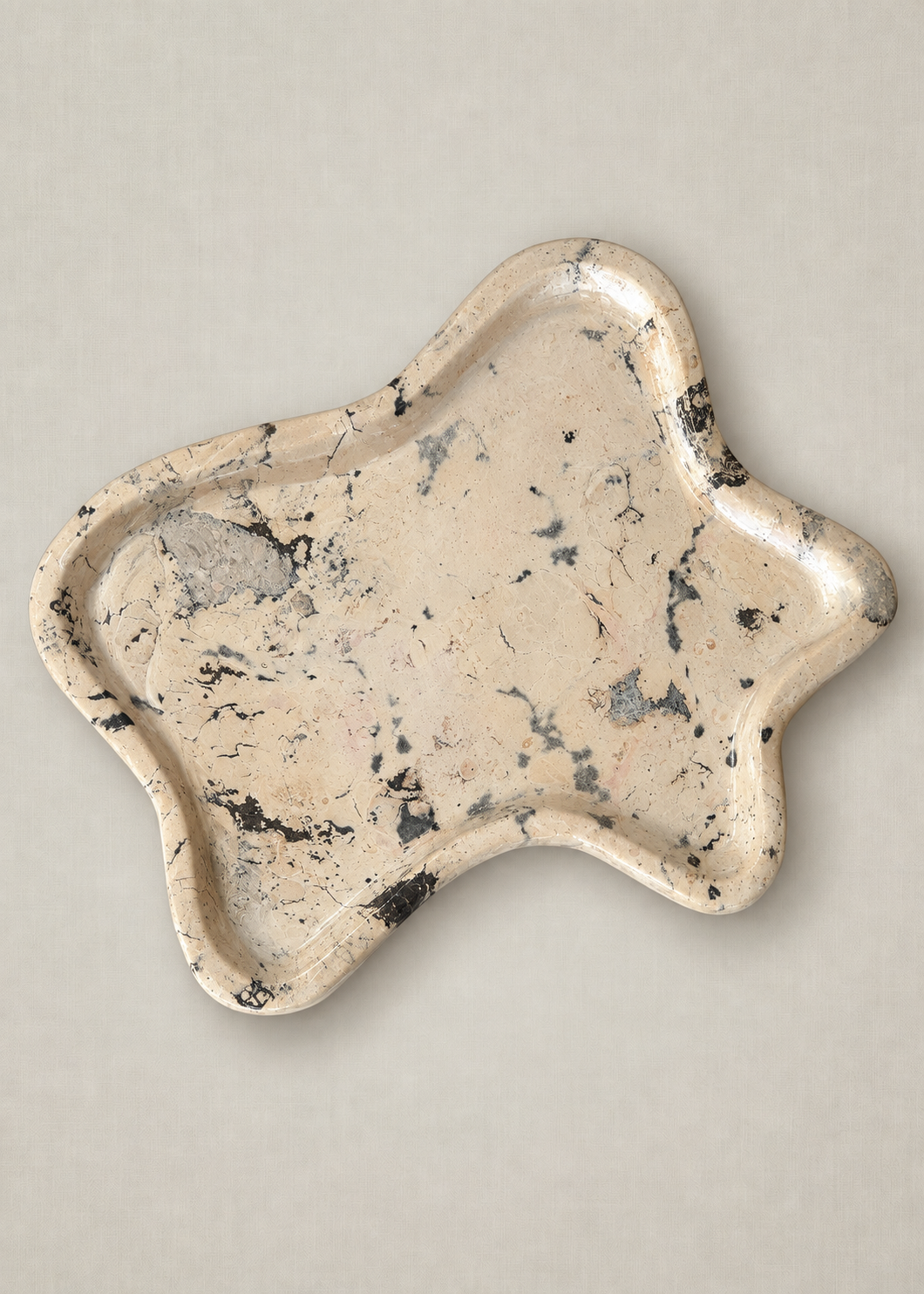 Marble Trinket Tray - Oatmeal