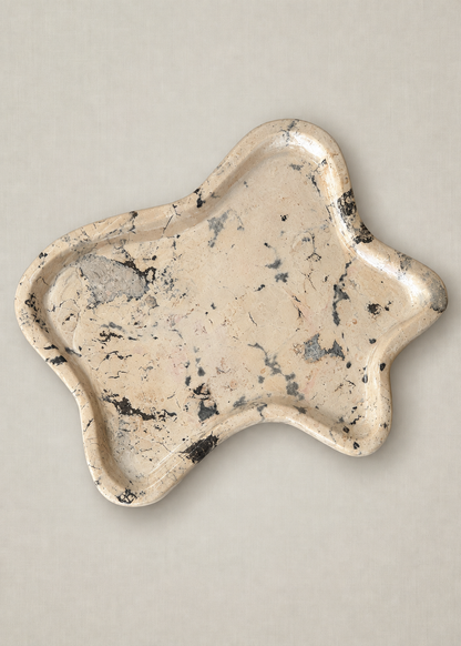 Marble Trinket Tray - Oatmeal