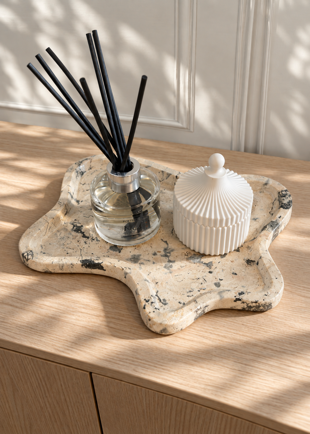 Marble Trinket Tray - Oatmeal