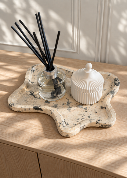 Marble Trinket Tray - Oatmeal