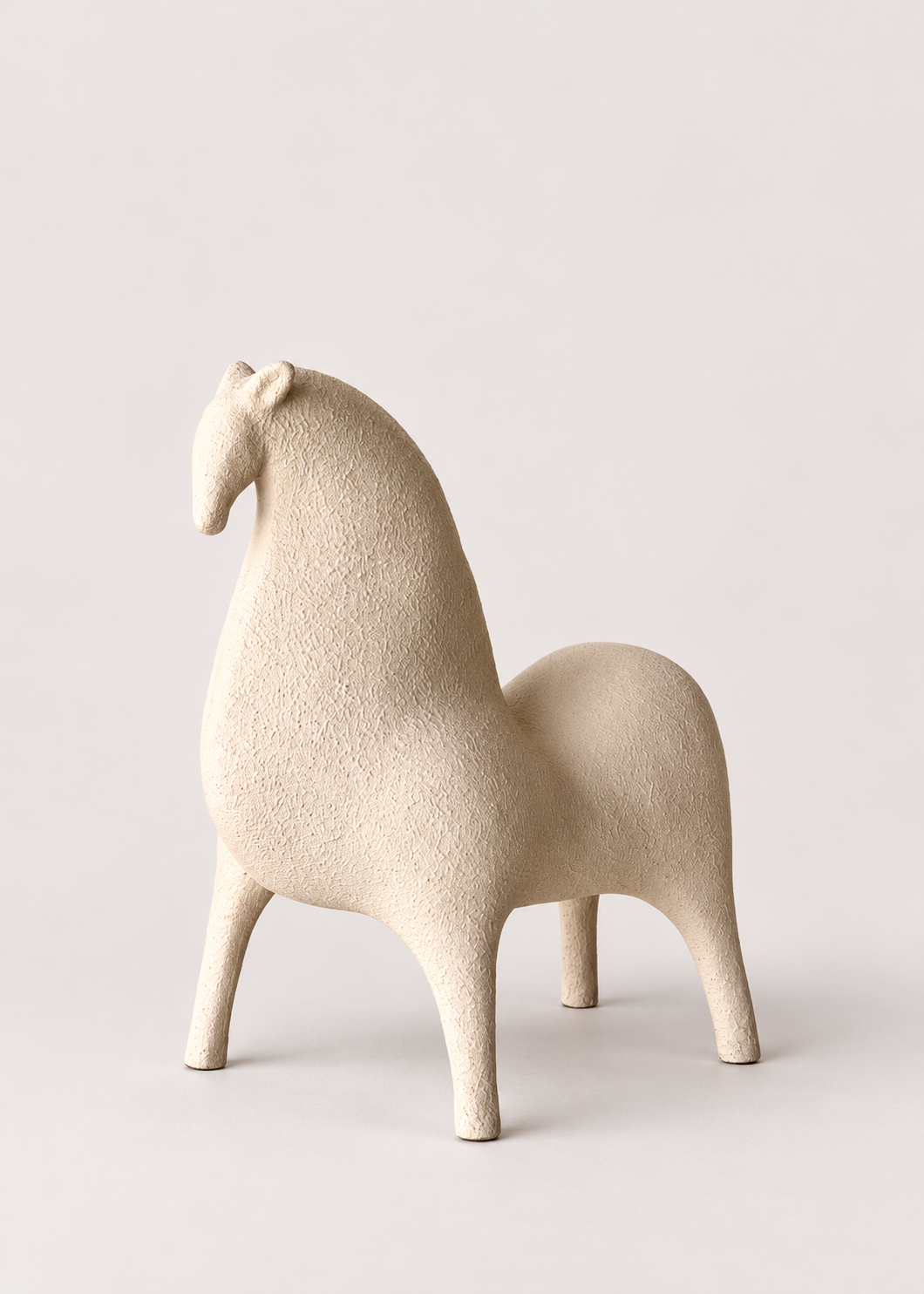 Marlow Beige Horse Accent