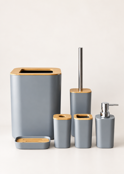 Azure Wood Bathroom Set