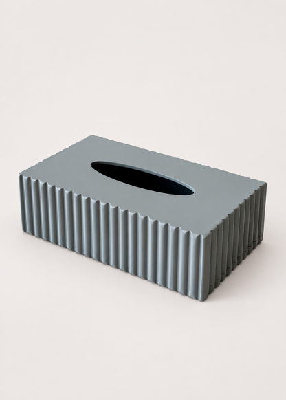 Imperium Fluted Tissue Box - Grey