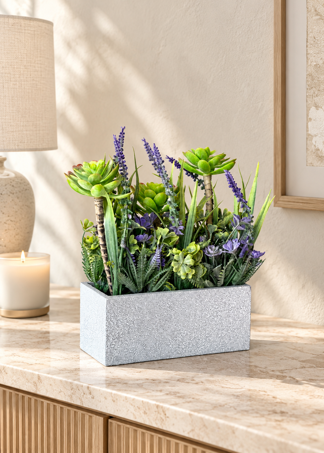 Artificial Alpine Bloom Succulent