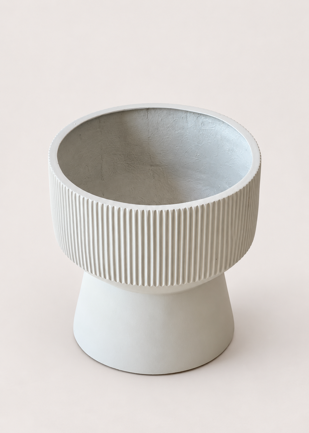 Sora Ripple Planters - Light Grey