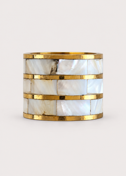 Golden Rhythm Napkin Rings - Set of 6