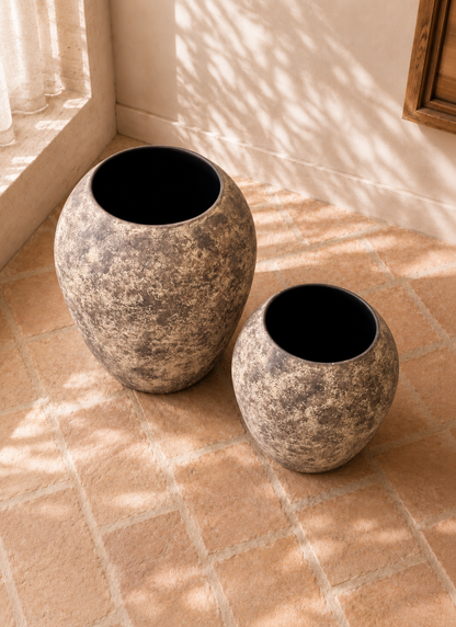 Fossil Planters - Aged Brown