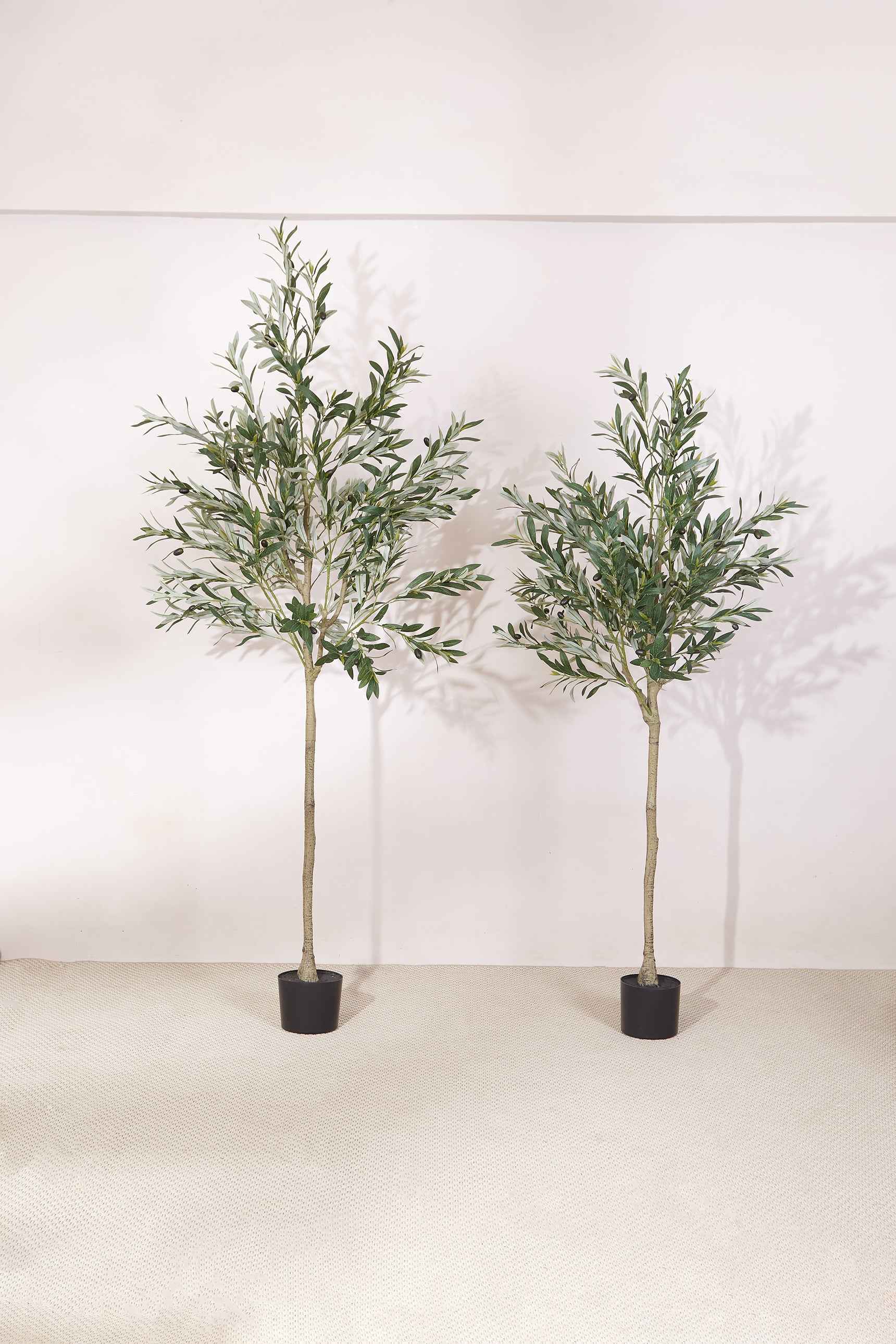 Artificial Dense Olive Plant - 5 Feet (With Black Base Pot)
