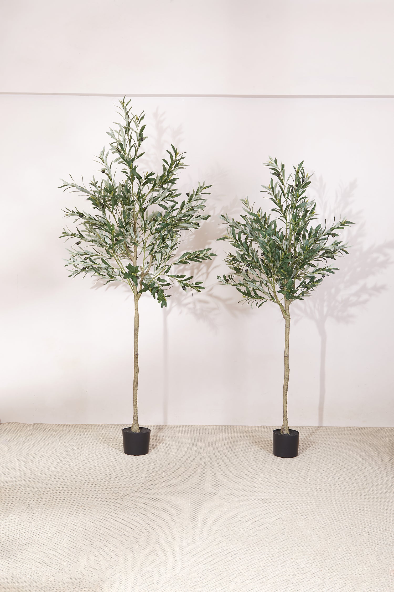 Artificial Dense Olive Plant - 6 Feet (With Black Base Pot)