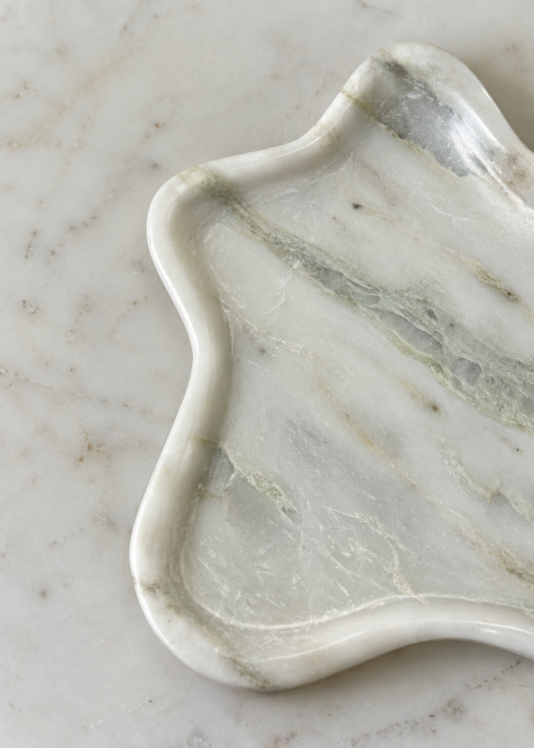 Marble Trinket Tray - Jade Mist