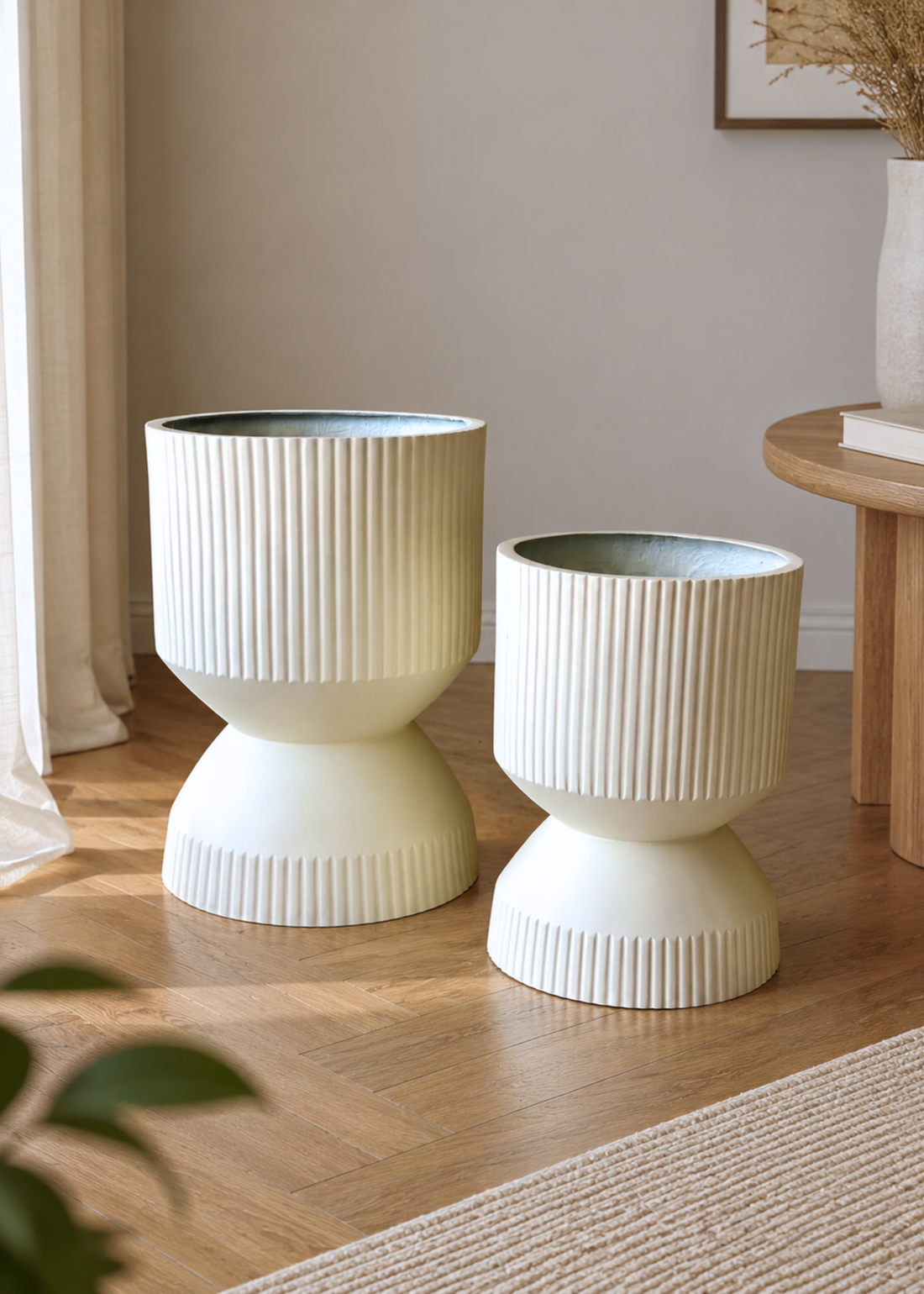 Willow Reversible Planters - Ivory