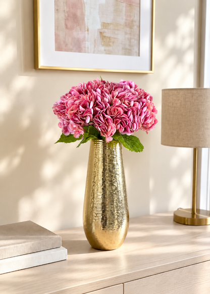Artificial Hydrangea Stem - Rose Pink (One Stem)