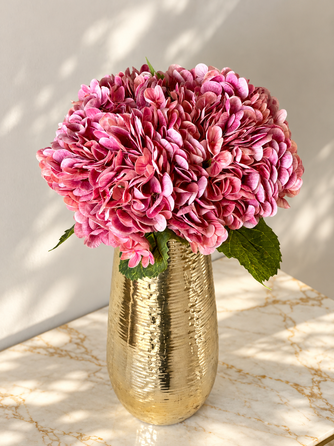 Artificial Hydrangea Stem - Rose Pink (One Stem)