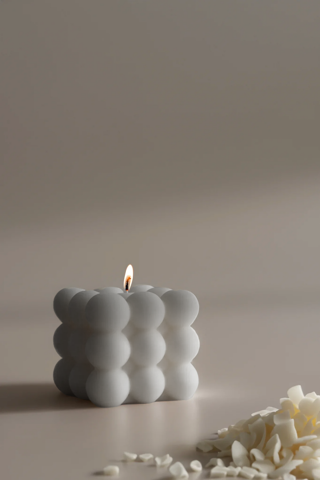 Quad Bubble Grey Candle - Large