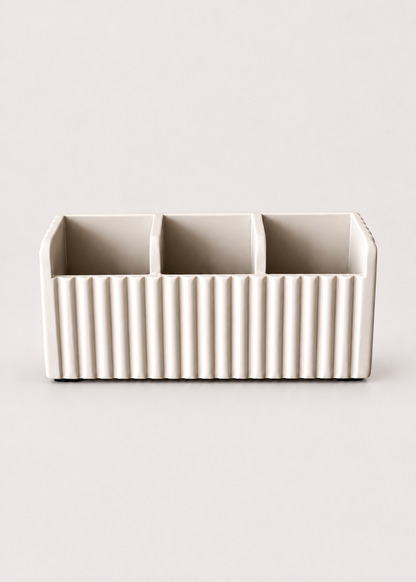 Imperium Fluted Cutlery Holder 3 Slot - Beige
